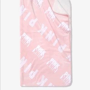 Pink Victoria Secret: Pastel Pink Sherpa Blanket - super soft “pink” logo (NEW)
